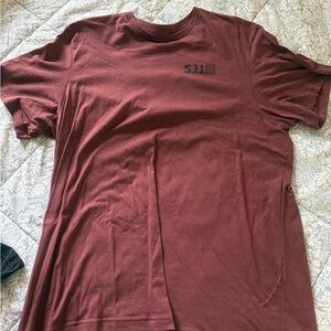 5.11 Tactical Men's Burgundy Short Sleeve Tee